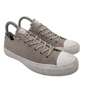 Converse Womens 7.5 Cordura Fabric Gray Canvas Low Top Sneakers Casual 157596F